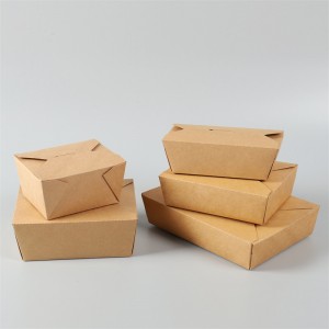 بسته بندی ظرف غذای یکبار مصرف کاغذ کرافت سازگار با محیط زیست