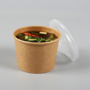 Disposable Ecofriendly Kraft Soup Bowls Take-Out Container
