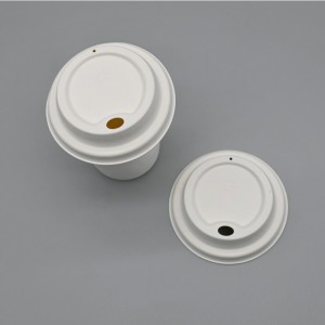 Il NUOVO coperchio della tazza da caffè in bagassa di canna da zucchero da 80 mm può essere biodegradabile