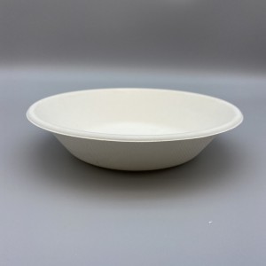 14oz 400ml Ecofriendly And Biodegradable White Bagasse compostable bowl .