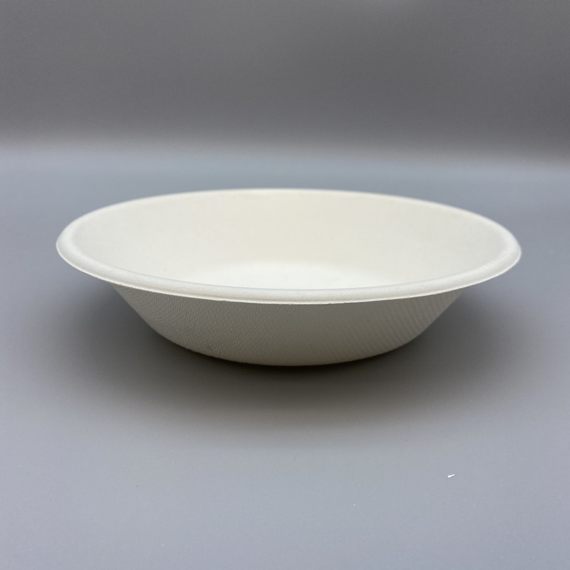 14oz 400ml Ecofriendly And Biodegradable White Bagasse compostable bowl
