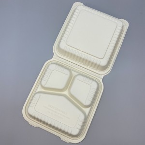 Environmentally friendly 8*3 inch corn starch packaging food box