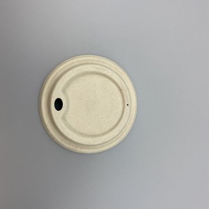 Coperchio per tazza calda in polpa di canna da zucchero da 90 mm |MVI ECOPACK