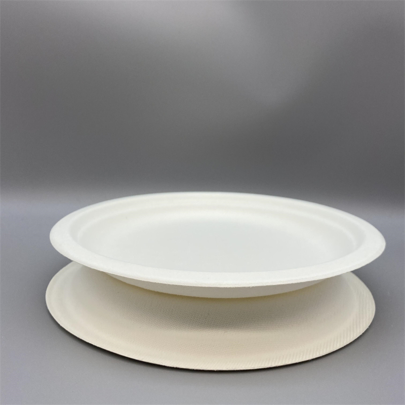 Биоразградими чинии за еднократна употреба с кръгла чиния от захарна тръстика 9,5 инча
