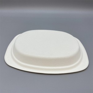 Platos de cena ovalados disponibles biodegradables de la caña de azúcar/del bagazo