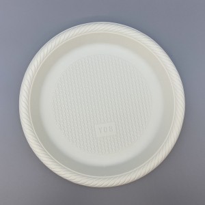 Biodegradable Disposable 6/7/8/10 pulgada nga Corn Starch Dinner Round Plates