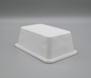 ПЛА 1000мл квадратни контејнер за салату за једнократну употребу за компостирање са равним поклопцем
