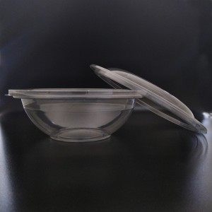 24oz прозрачна купа за салата PLA с компостируем капак