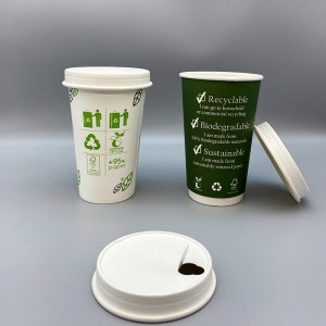 Couvercles en papier de revêtement PLA pour tasses à café de 80 mm et 90 mm