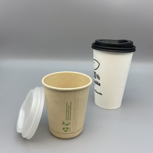 Tazas de café de papel reciclables con revestimiento a base de agua de pared simple