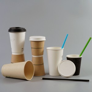 Egyfalú vízbázisú bevonat Újrahasznosítható papírból készült kávéscsészék