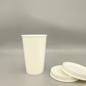 Recyclable 12oz Water-Based Dispersion Coating Single Wall Paper Cups