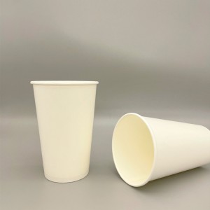 Gobelets en papier à paroi simple recyclables à revêtement par dispersion à base d'eau de 12 oz