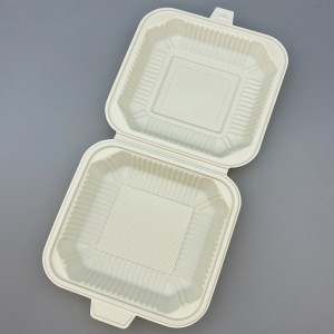 جعبه مواد غذایی قابل تجزیه زیست تخریب پذیر 8 اینچی با کیفیت بالا