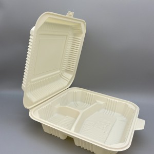 Ekologiczne, kompostowalne, 9-calowe pudełko typu fast food ze skrobią kukurydzianą firmy 3coms