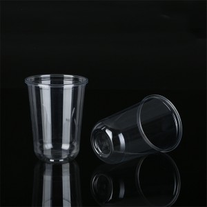 Custom U Shape Clear Compostable Biodegradable Disposable PLA Plastic Cup