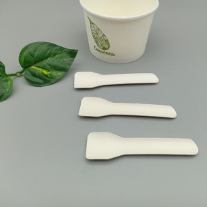 Compostable Bio Bagasse Sugarcane Pulp Ice Cream Spoon Bag-ong Pag-abot