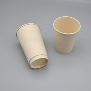 Disposable Recyclable Biodegradable 16oz Bamboo Fiber Coffee Cup for Food Packaging