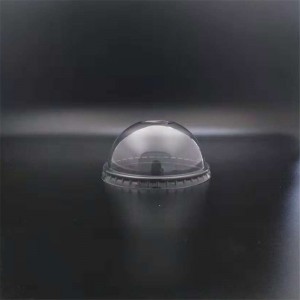 Planet+ 100% Kompostable PLA Dome Lid with Hole for Sard Drink