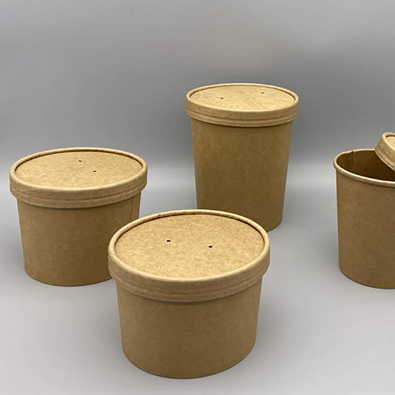 Suppenschüsseln aus Kraftpapier |Einwegbehälter zum Mitnehmen