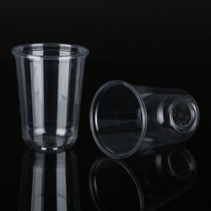 Custom U Shape Clear Compostable Biodegradable Disposable PLA Plastic Cup