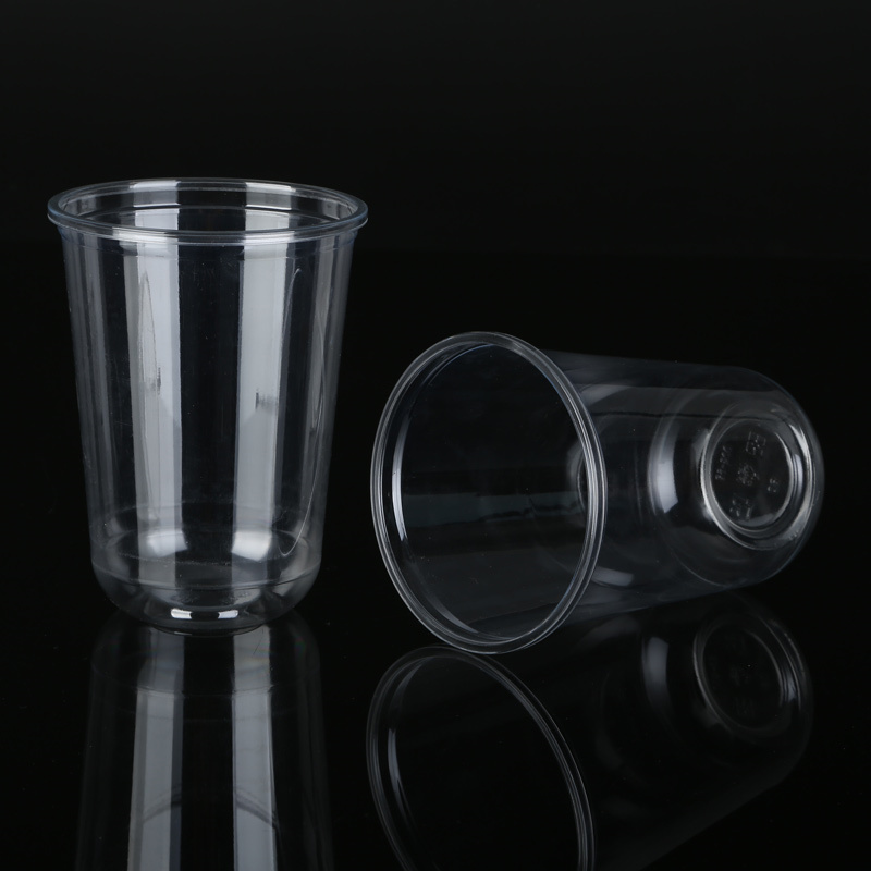Aṣa U Apẹrẹ Ko Compostable Biodegradable isọnu Plastic Cup