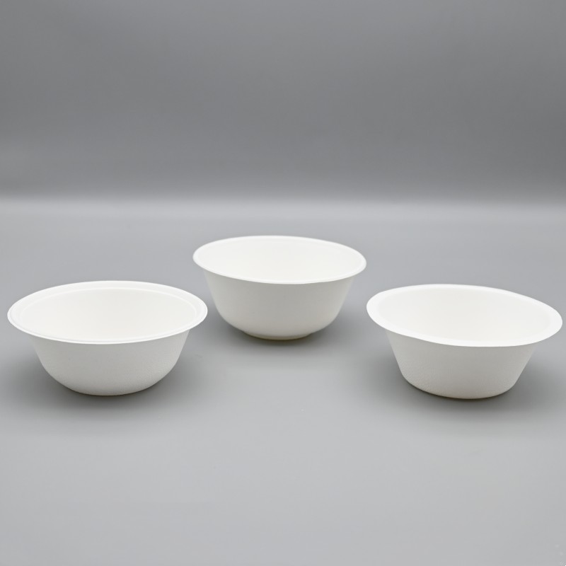 NEW Biodegradable sugarcane bagasse round bowl take out container