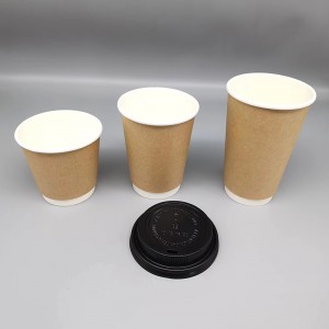 Tazze di carta di caffè compostabili dispunibuli cù rivestimentu unicu PE
