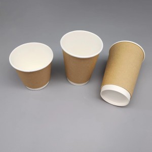 Jednorazové kompostovateľné kávové papierové poháre s PE povlakom