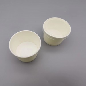 4oz Кръгла хартиена чаша Sustainebale за еднократна употреба за чаша за супа и чаша за сос