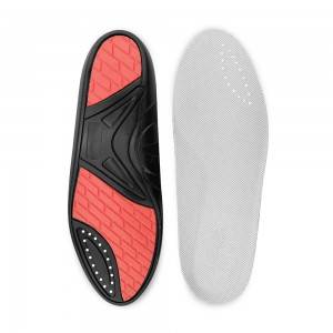 Two density PU insole perforated breathable design GEL cushion inserts for shoes
