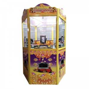 Coin operated coin pusher game machine for 6 players