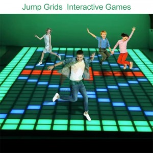 China New Arrival jump grid interactive game activate games sport game machine led floor game factory and suppliers | Meiyi