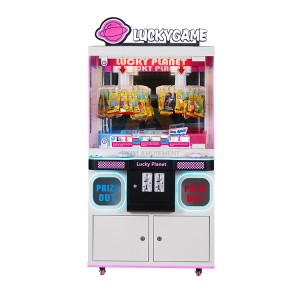 Mini coin operated clip prize machine for 2 players vending gift machine
