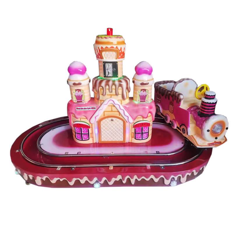 Chinese wholesale 3d Kiddie Ride Game Machine - coin operated kiddie ride cake castle train for 2 kids  – Meiyi