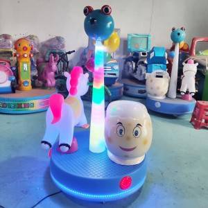 China coin operated little carousel kiddie rides game machine for 2 kids factory and suppliers | Meiyi
