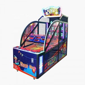 coin operated lottery ticket game machine crazy clawn shooting ball game machine