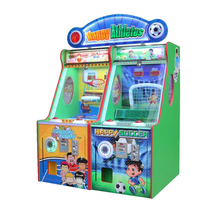 Chinese wholesale Kiddy Ride - coin operated happy athletes soccer game machine shooting basketball game machine lottery game machine – Meiyi