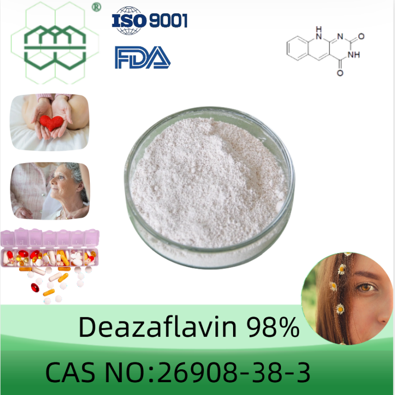 ผู้ผลิตผง Deazaflavin หมายเลข CAS: 26908-38-3 ความบริสุทธิ์ขั้นต่ำ 99.0%สำหรับส่วนผสมอาหารเสริม
