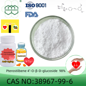 Pterostilbene 4′-O-β-D-glucoside powder manufacturer  CAS No.: 38967-99-6 98% purity min. for supplement ingredients