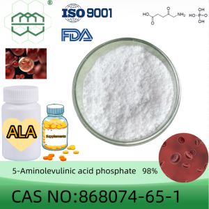 5-Aminolevulinicum acidum phosphas (ALA) pulveris opificem CAS No.: 868074-65-1 98% puritas min.cum Best Price