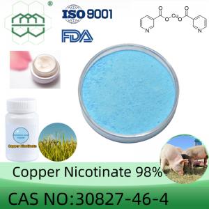 Copper nicotinate powder manufacturer CAS No.: 30827-46-4  98% purity min.