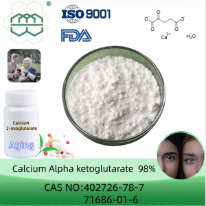 Kalsyòm Alpha ketoglutarate poud manifakti CAS Tèb: 71686-01-6 98.0% pite min.pou engredyan siplemantè