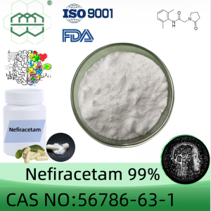 Nefiracetam-pulvora fabrikanto CAS No.: 77191-36-7 99% pureco min.por suplementaj ingrediencoj