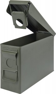 Classic Steel Ammo Box, Lockable & Waterproof Lid, Metal Ammo crate Ammunition Boxes ,Waterproof Metal Storage Box,AMBX01