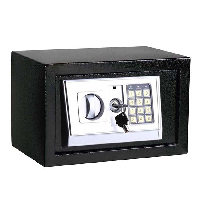 Electronic Digital Steel Safe Box with LED Keypad and 2 Manual Override Keys For Home, Business Featured Image