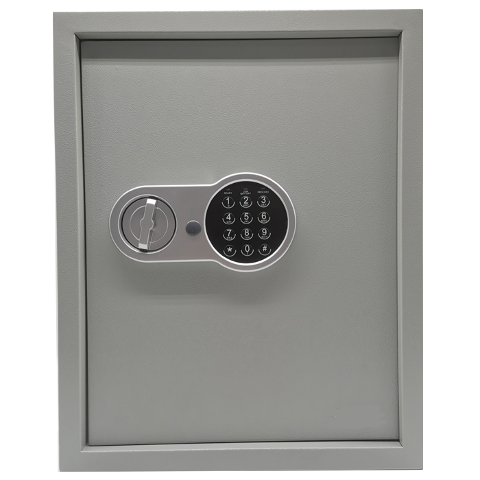 KEY LOCK SAFE,Key Cabinet Lock Box,Key Box Wall Mount,Metal Valet Key Cabinet Lock Box, Key Holder Lockbox,Key Organizer Safe Storage Locker Box SKS-EF with 71 keys gray (1)