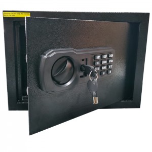 Caja fuerte de pared para gabinete con llaves, caja fuerte con llave electrónica, caja fuerte segura para montaje en pared, cajas de seguridad para llaves, caja de seguridad de acero para gabinete, administración de llaves, caja de seguridad para almacenamiento de llaves, gabinetes para llaves SKS-EQ con 41 llaves en negro.
