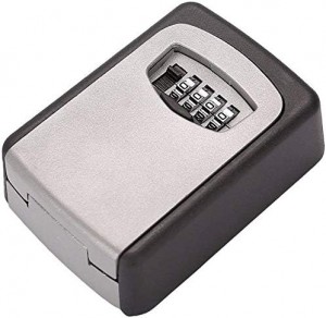 Lock Key Safe Box,Key Storage Organizer,4 Combination Key Lock Box, Keys Hook Organizer Boxes Outdoor,LKS-C