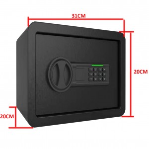 Safe Box with Digital Password & Keys Electronic Security Safe Box Money Lock Box for Home, Hotel, Office, Business.Electronic Digital Steel Safe Box with LED Keypad and 2 Manual Override Keys SEK series